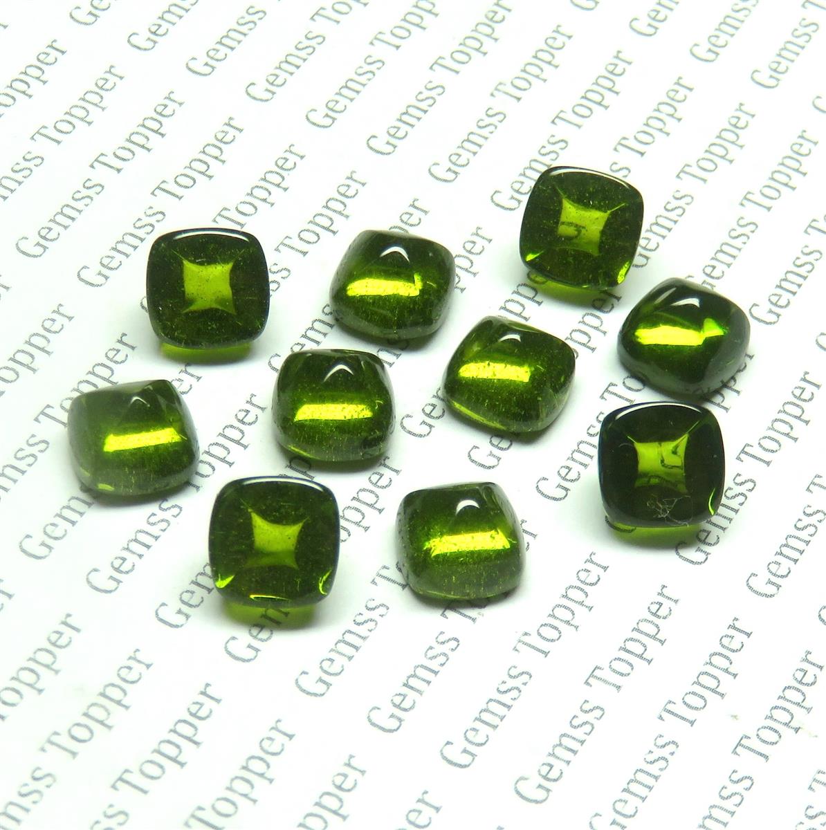 Moldavite 8x8 mm Sugarloaf Cabochon
